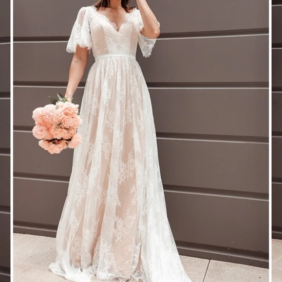 hebeos Dresses & Skirts - Boho lace wedding dress.